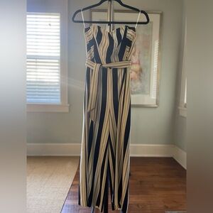 H&M jumper. Size 6. Navy and white. Hits at the ankle.